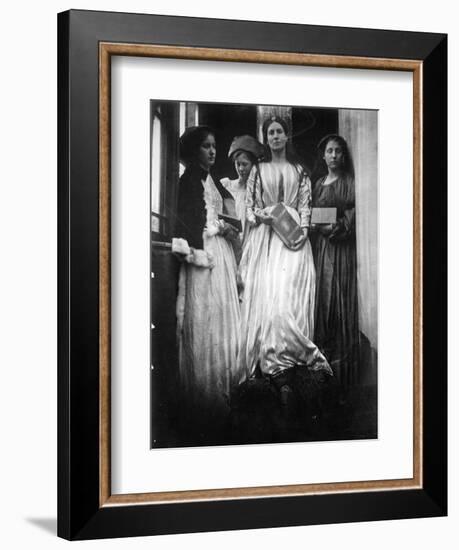 Illustration for 'The Princess' by Alfred, Lord Tennyson, 1875 (Albumen Print)-Julia Margaret Cameron-Framed Premium Giclee Print