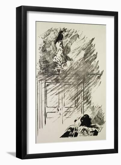 Illustration for "The Raven," by Edgar Allen Poe, 1875-Edouard Manet-Framed Giclee Print