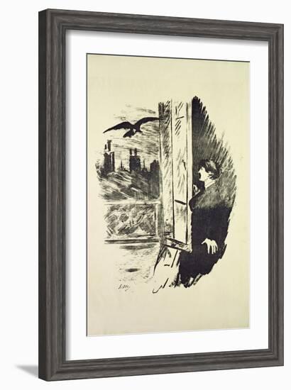 Illustration for 'The Raven', by Edgar Allen Poe, 1875-Edouard Manet-Framed Giclee Print