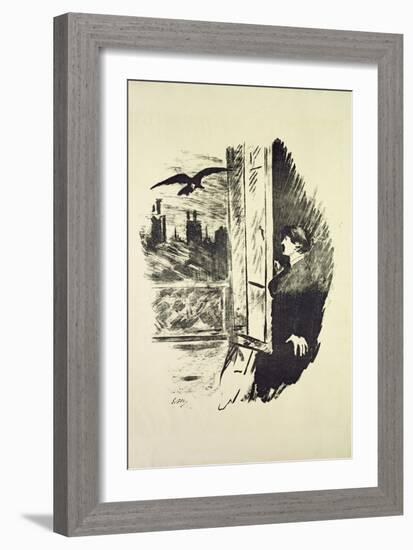 Illustration for 'The Raven', by Edgar Allen Poe, 1875-Edouard Manet-Framed Giclee Print