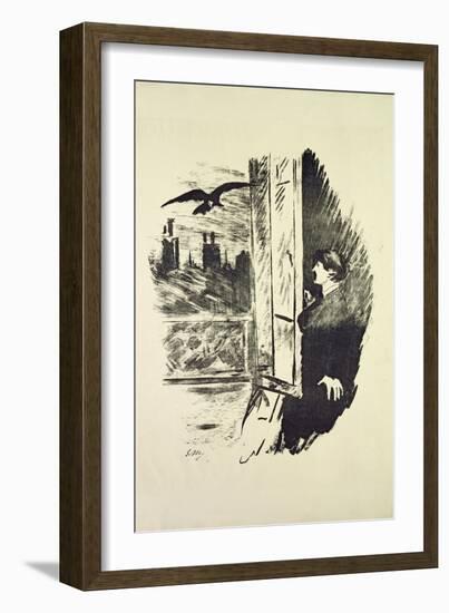 Illustration for 'The Raven', by Edgar Allen Poe, 1875-Edouard Manet-Framed Giclee Print