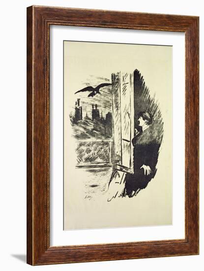 Illustration for 'The Raven', by Edgar Allen Poe, 1875-Edouard Manet-Framed Giclee Print