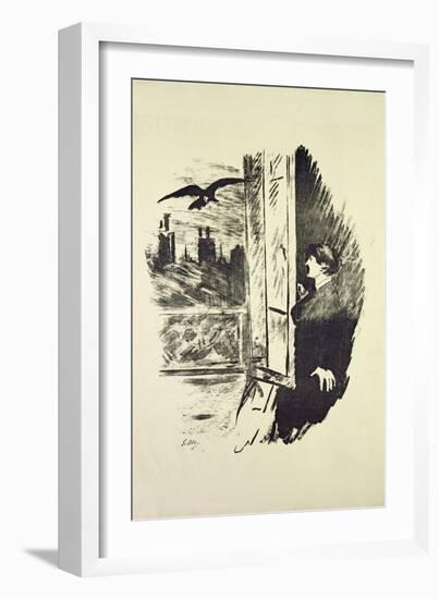 Illustration for 'The Raven', by Edgar Allen Poe, 1875-Edouard Manet-Framed Giclee Print