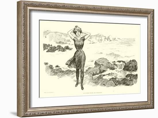 Illustration for the Social Ladder (Engraving)-Charles Dana Gibson-Framed Giclee Print