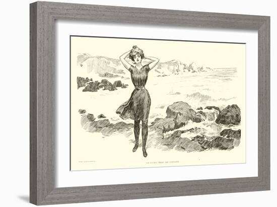 Illustration for the Social Ladder (Engraving)-Charles Dana Gibson-Framed Giclee Print