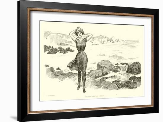 Illustration for the Social Ladder (Engraving)-Charles Dana Gibson-Framed Giclee Print