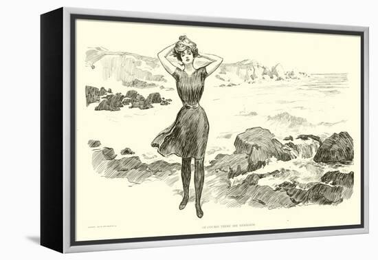 Illustration for the Social Ladder (Engraving)-Charles Dana Gibson-Framed Premier Image Canvas