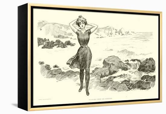 Illustration for the Social Ladder (Engraving)-Charles Dana Gibson-Framed Premier Image Canvas