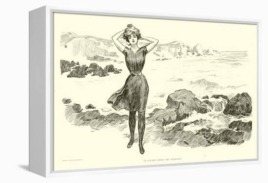 Illustration for the Social Ladder (Engraving)-Charles Dana Gibson-Framed Premier Image Canvas