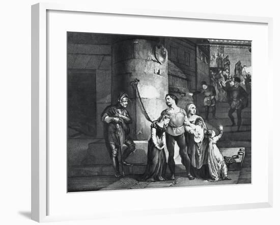 Illustration for the Tragedy Il Conte Di Carmagnola-null-Framed Giclee Print