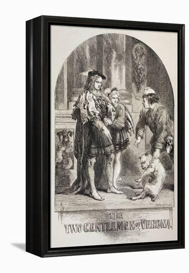 Illustration for the Two Gentlemen of Verona, from 'The Illustrated Library Shakespeare',…-Sir John Gilbert-Framed Premier Image Canvas