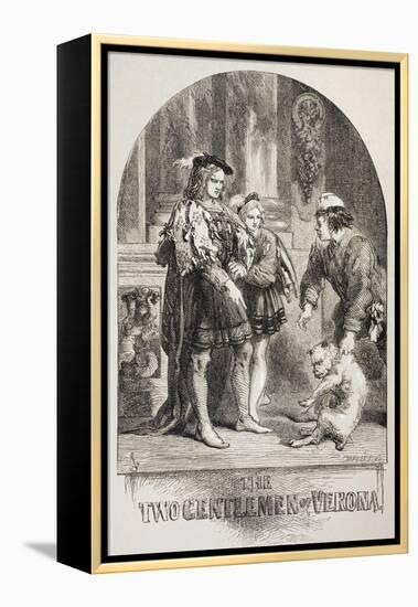 Illustration for the Two Gentlemen of Verona, from 'The Illustrated Library Shakespeare',…-Sir John Gilbert-Framed Premier Image Canvas