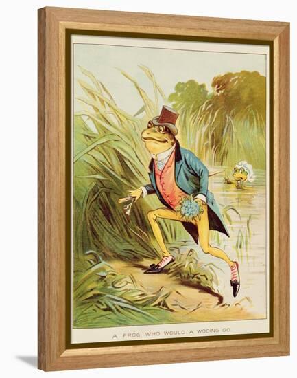 Illustration from 'A Frog He Would A-Wooing Go'-Randolph Caldecott-Framed Premier Image Canvas