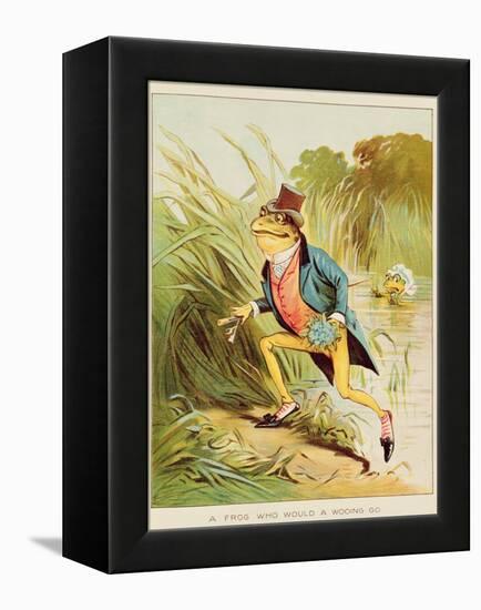 Illustration from 'A Frog He Would A-Wooing Go'-Randolph Caldecott-Framed Premier Image Canvas