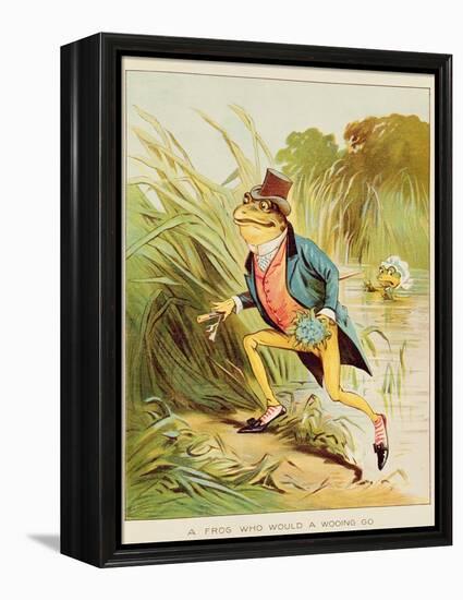 Illustration from 'A Frog He Would A-Wooing Go'-Randolph Caldecott-Framed Premier Image Canvas