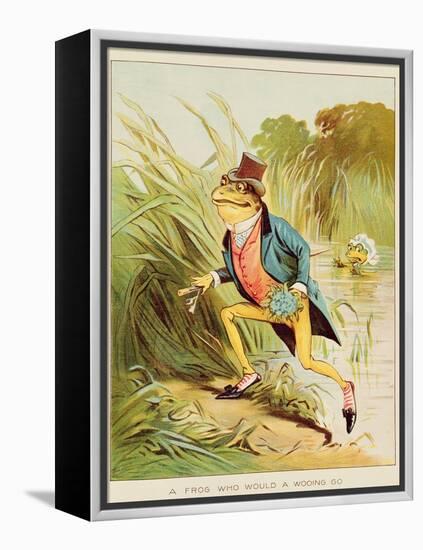 Illustration from 'A Frog He Would A-Wooing Go'-Randolph Caldecott-Framed Premier Image Canvas