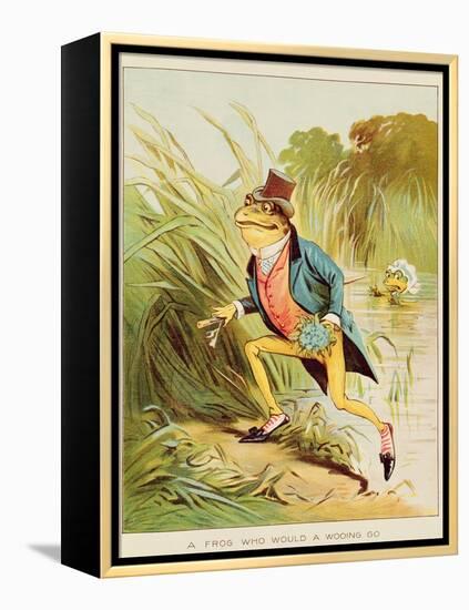 Illustration from 'A Frog He Would A-Wooing Go'-Randolph Caldecott-Framed Premier Image Canvas