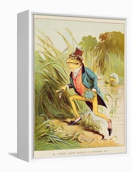 Illustration from 'A Frog He Would A-Wooing Go'-Randolph Caldecott-Framed Premier Image Canvas