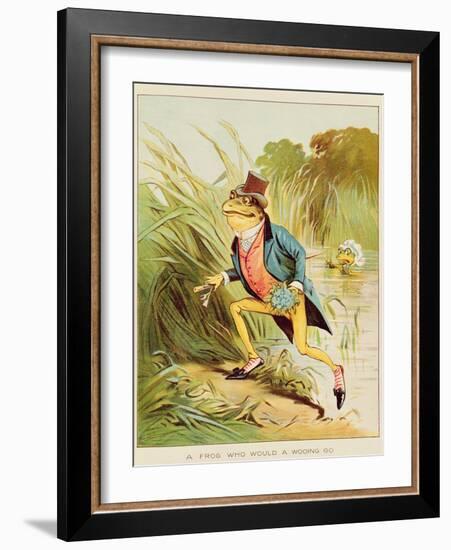 Illustration from 'A Frog He Would A-Wooing Go'-Randolph Caldecott-Framed Giclee Print