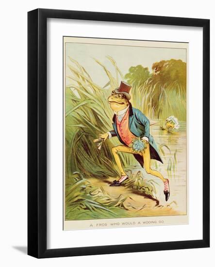 Illustration from 'A Frog He Would A-Wooing Go'-Randolph Caldecott-Framed Giclee Print