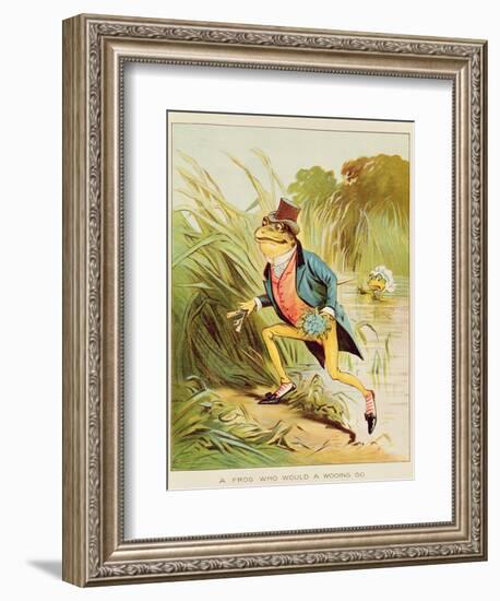 Illustration from 'A Frog He Would A-Wooing Go'-Randolph Caldecott-Framed Giclee Print