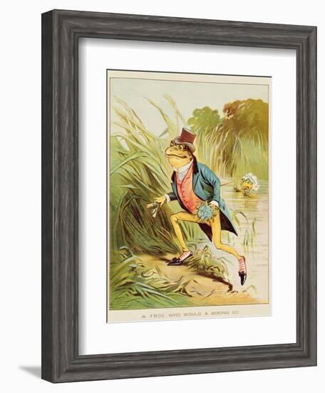 Illustration from 'A Frog He Would A-Wooing Go'-Randolph Caldecott-Framed Giclee Print