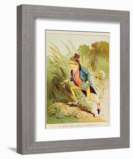 Illustration from 'A Frog He Would A-Wooing Go'-Randolph Caldecott-Framed Giclee Print