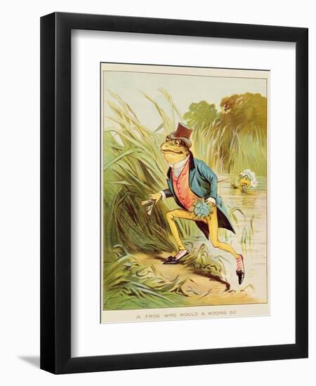 Illustration from 'A Frog He Would A-Wooing Go'-Randolph Caldecott-Framed Giclee Print