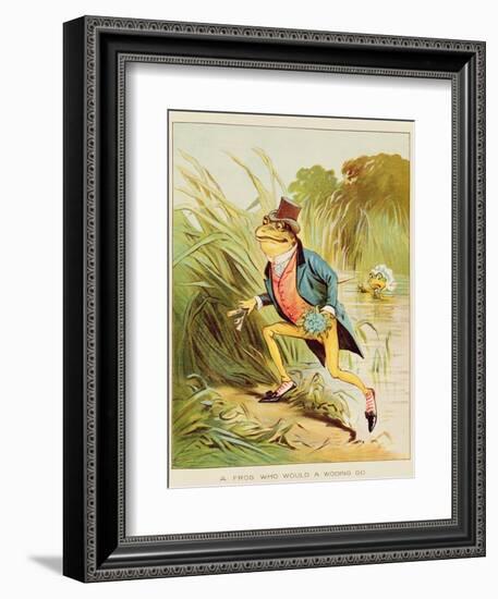 Illustration from 'A Frog He Would A-Wooing Go'-Randolph Caldecott-Framed Giclee Print