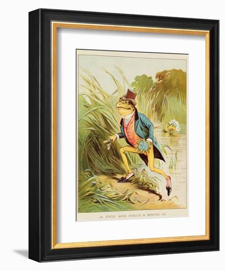 Illustration from 'A Frog He Would A-Wooing Go'-Randolph Caldecott-Framed Giclee Print