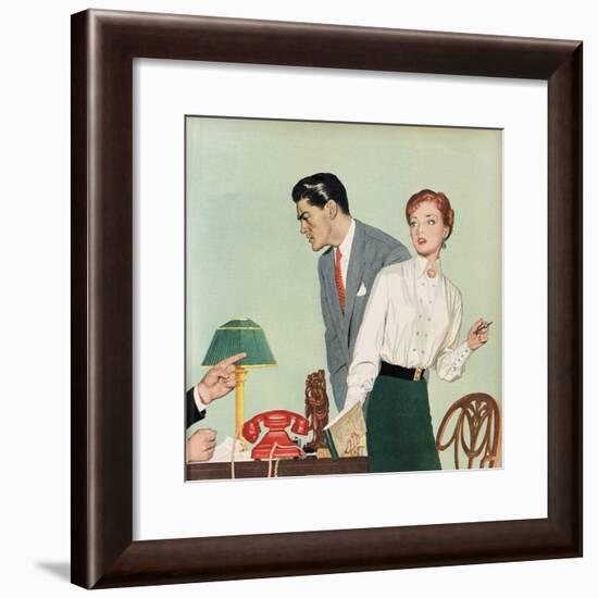 Illustration from a Women's Magazine, 1954-null-Framed Giclee Print