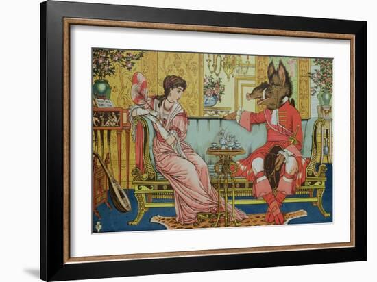 Illustration from "Beauty and the Beast," circa 1900-Walter Crane-Framed Giclee Print