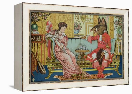 Illustration from "Beauty and the Beast," circa 1900-Walter Crane-Framed Premier Image Canvas