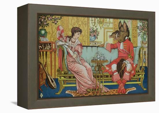 Illustration from "Beauty and the Beast," circa 1900-Walter Crane-Framed Premier Image Canvas