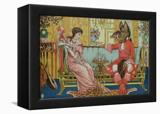 Illustration from "Beauty and the Beast," circa 1900-Walter Crane-Framed Premier Image Canvas