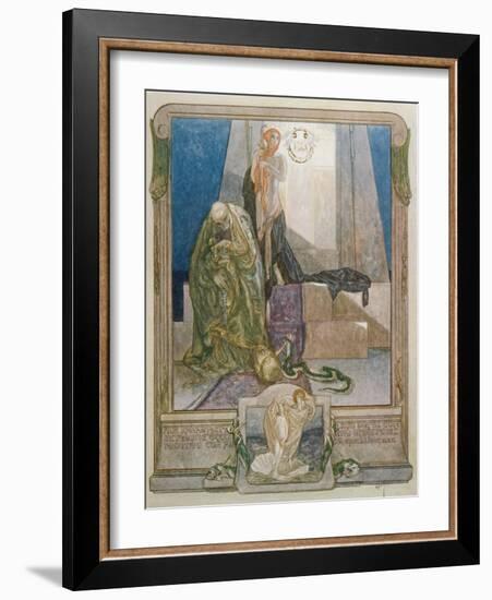 Illustration from Dante's 'Divine Comedy', Paradise, Canto IX, 1921-Franz Von Bayros-Framed Giclee Print