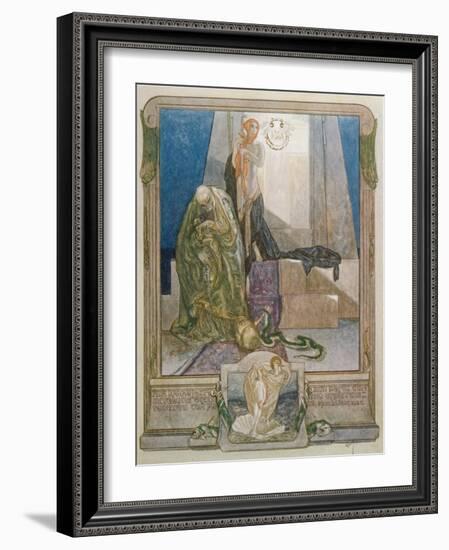 Illustration from Dante's 'Divine Comedy', Paradise, Canto IX, 1921-Franz Von Bayros-Framed Giclee Print