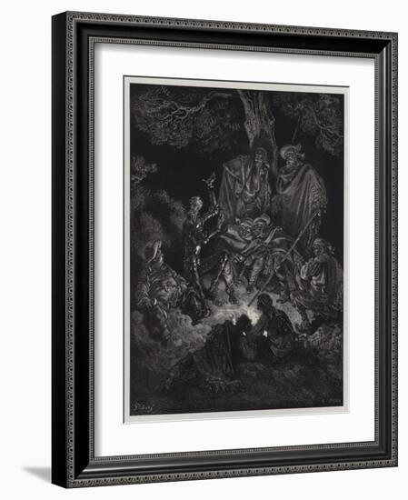 Illustration from Don Quixote De La Mancha-Gustave Doré-Framed Giclee Print