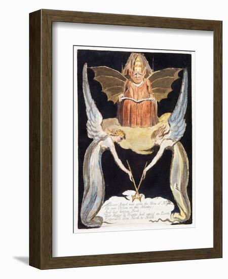Illustration from 'Europe: a Prophecy', Lambeth, 1794-William Blake-Framed Giclee Print