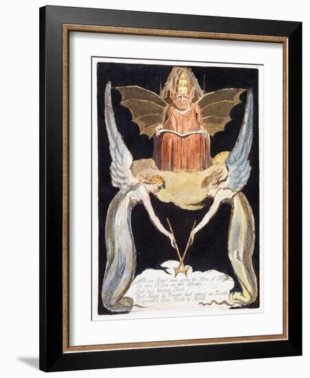 Illustration from 'Europe: a Prophecy', Lambeth, 1794-William Blake-Framed Giclee Print