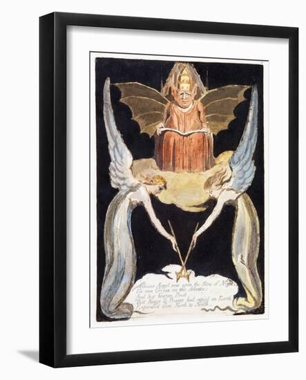 Illustration from 'Europe: a Prophecy', Lambeth, 1794-William Blake-Framed Giclee Print