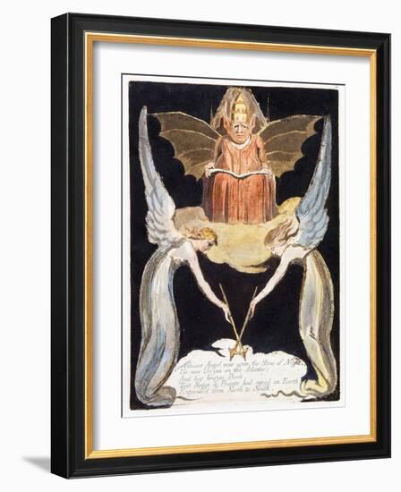 Illustration from 'Europe: a Prophecy', Lambeth, 1794-William Blake-Framed Giclee Print