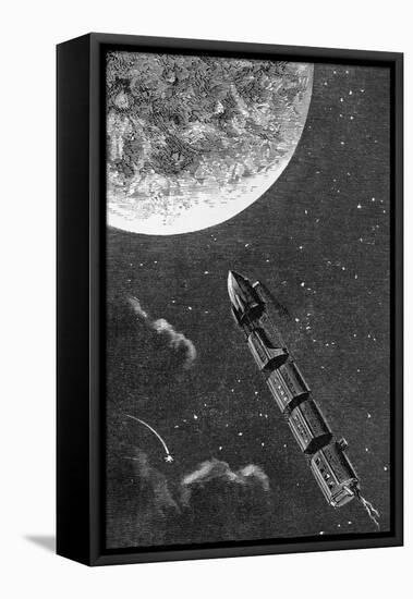 Illustration from From the Earth to the Moon-Jules Verne-Framed Premier Image Canvas