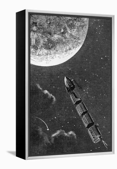 Illustration from From the Earth to the Moon-Jules Verne-Framed Premier Image Canvas