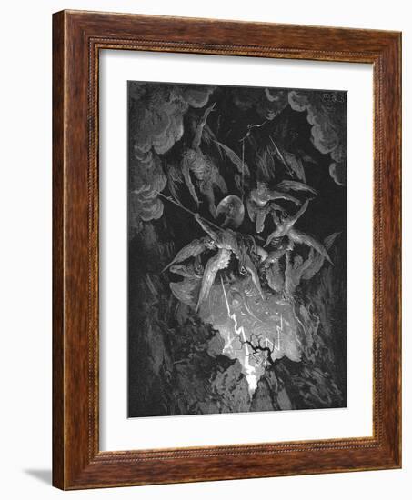 Illustration from John Milton's Paradise Lost, 1866-Gustave Doré-Framed Giclee Print