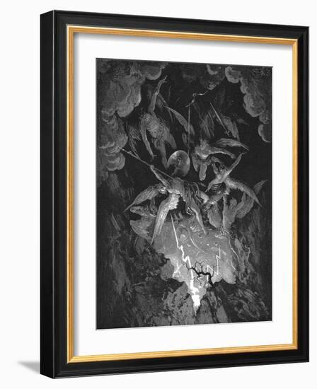 Illustration from John Milton's Paradise Lost, 1866-Gustave Doré-Framed Giclee Print