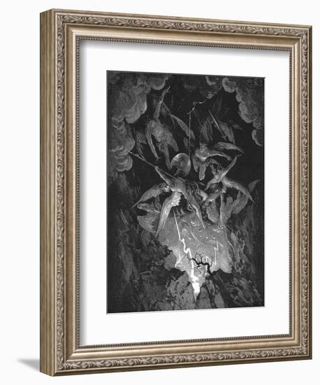 Illustration from John Milton's Paradise Lost, 1866-Gustave Doré-Framed Giclee Print