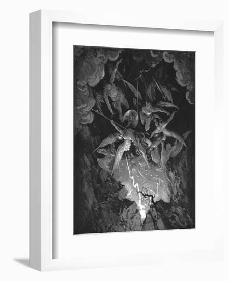 Illustration from John Milton's Paradise Lost, 1866-Gustave Doré-Framed Giclee Print