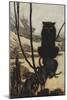 Illustration From Jorinda and Joringel Of a Black Cat-Arthur Rackham-Mounted Giclee Print