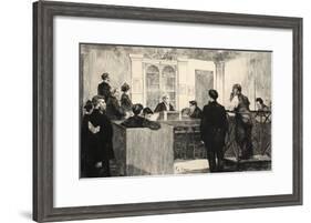 Illustration from 'La Rue a Londres', Pub. by G. Charpentier Et Cie, 1884-Auguste Andre Lancon-Framed Giclee Print